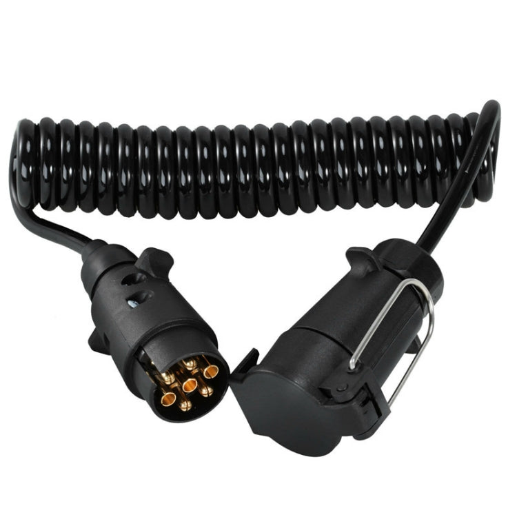 7 Core To 7 Pin Car Trailer Connector With 2m PU Spring Wire - 1122