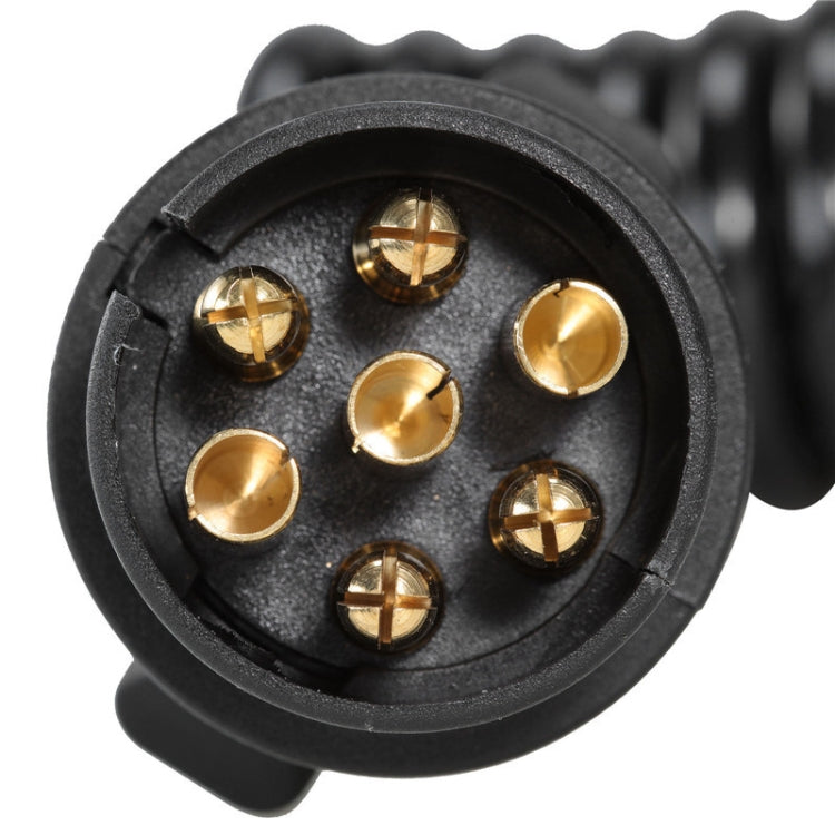 7 Core To 7 Pin Car Trailer Connector With 2m PU Spring Wire - 1122