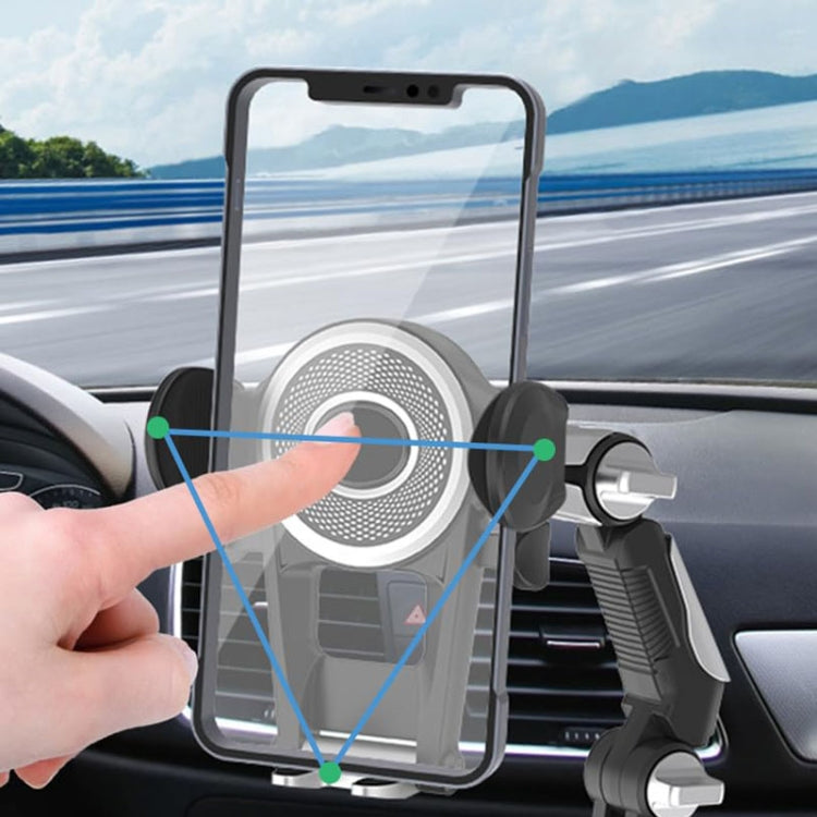 Universal Long Tube 3 Joints Adjustable Car Water Cup Position Cell Phone Holder - S0666A Silver