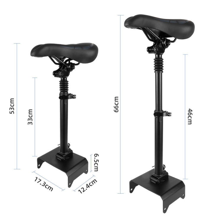 For Ninebot F20 / F25 / F30 / F40 Scooter Seat Saddle Small Seat Bag Foldable Seat - Black