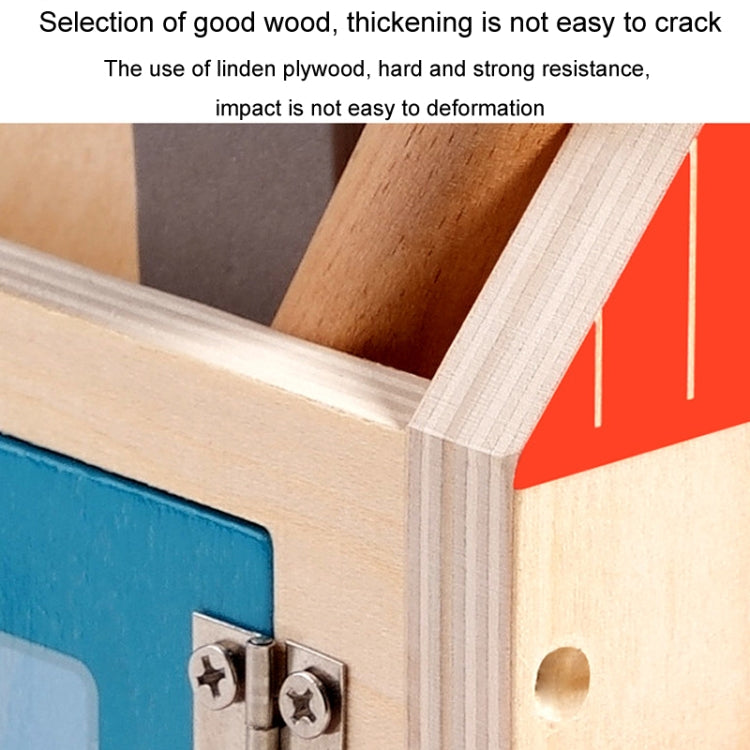 Wooden Multifunction Toolbox Early Learning Disassembly Nut Tool Basket Children Educational Toy - Colorful