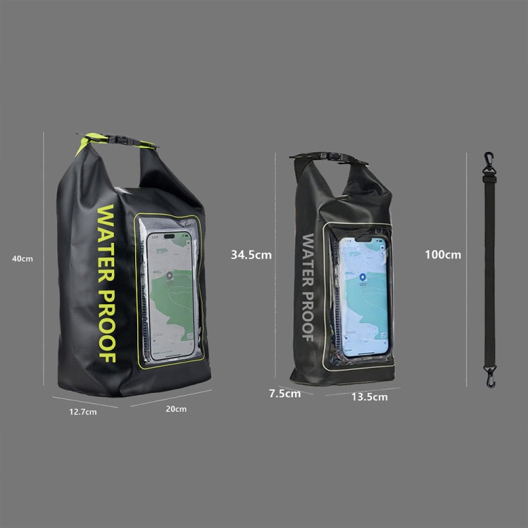 2 In 1 Outdoor Cycling Crossbody Phone Bag PVC Swimming IPX6 Waterproof Bag, Size: 2L