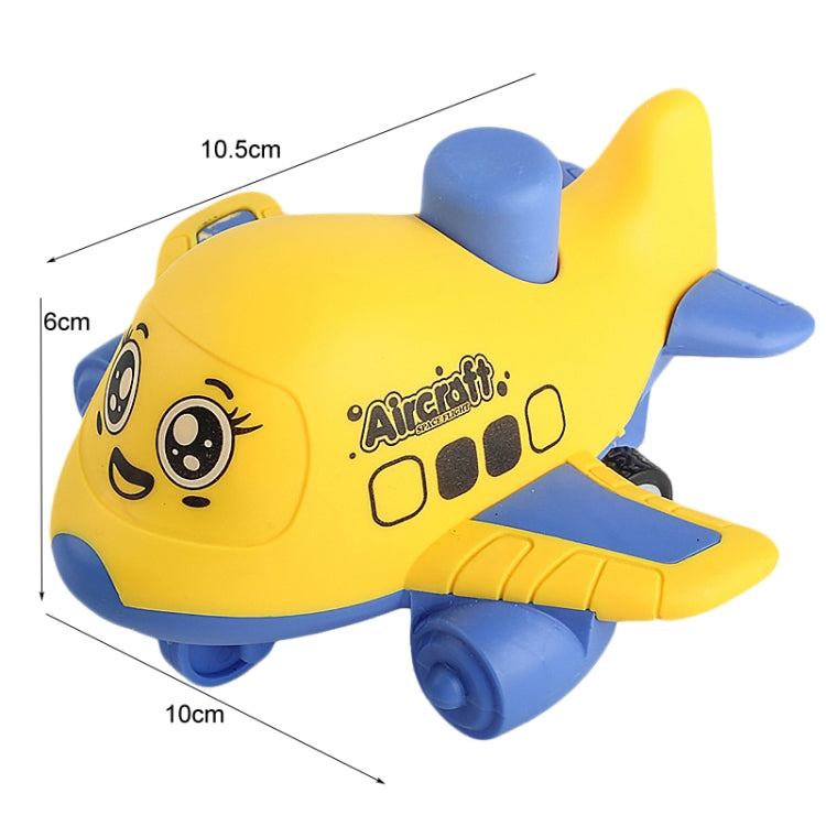 Children Toy Press Cartoon Inertia Car Baby Educational Toy Car Gift, Color: Aircraft Yellow