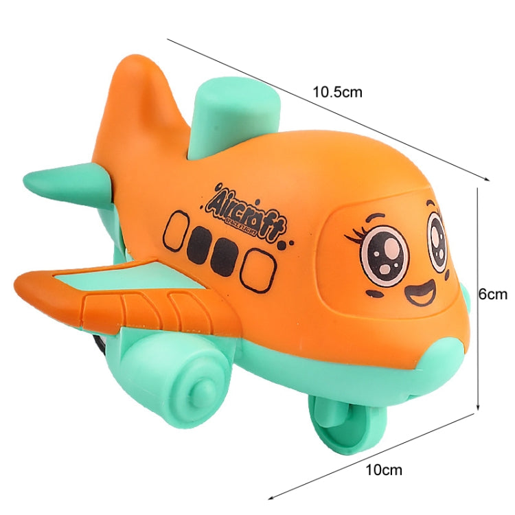 Children Toy Press Cartoon Inertia Car Baby Educational Toy Car Gift, Color: Aircraft Orange
