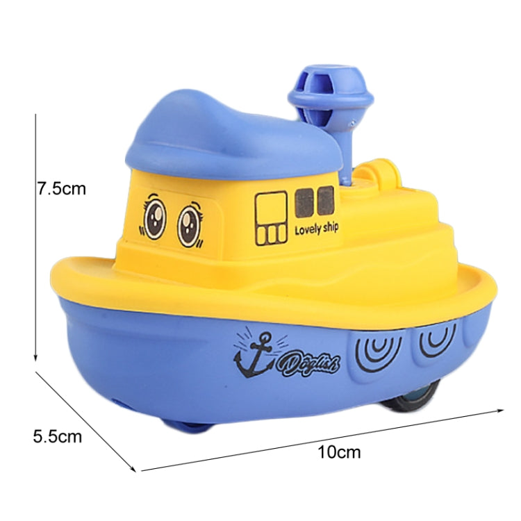 Children Toy Press Cartoon Inertia Car Baby Educational Toy Car Gift, Color: Ship Yellow