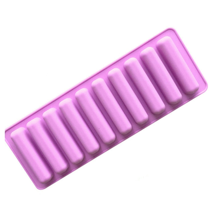 10 Grids Long Silicone Cookie Molds DIY Baking Chocolate Mould - Purple