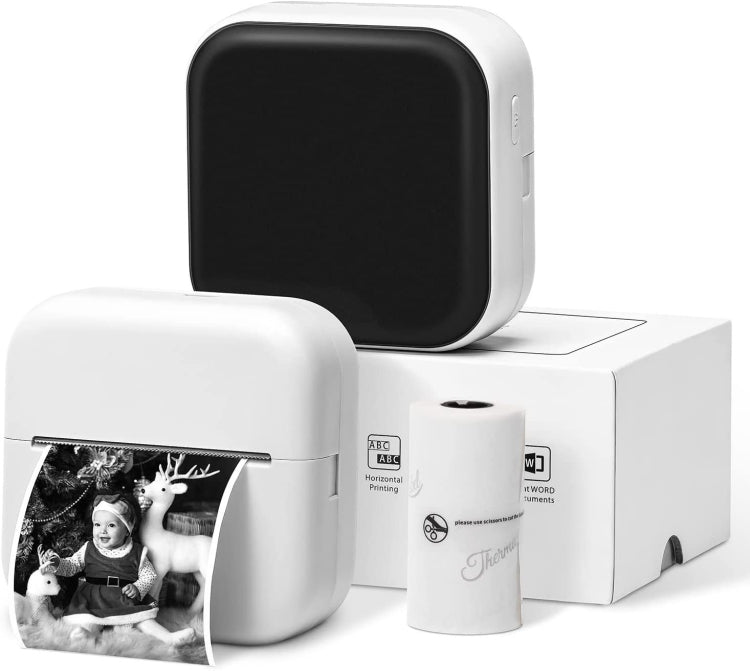 Phomemo M02X Inkless Pocket Printer Bluetooth Thermal Portable Sticker Maker Machine - White