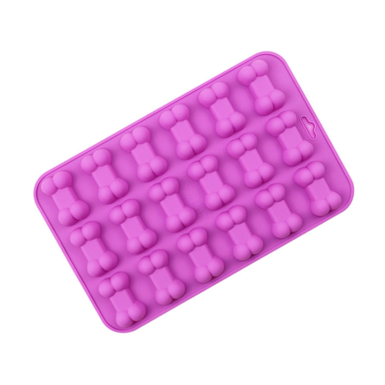 18 Grids Dog Bone Silicone Baking Cake Molds DIY Fire Paint Wax Mould - Purple