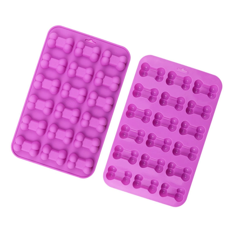 18 Grids Dog Bone Silicone Baking Cake Molds DIY Fire Paint Wax Mould - Purple