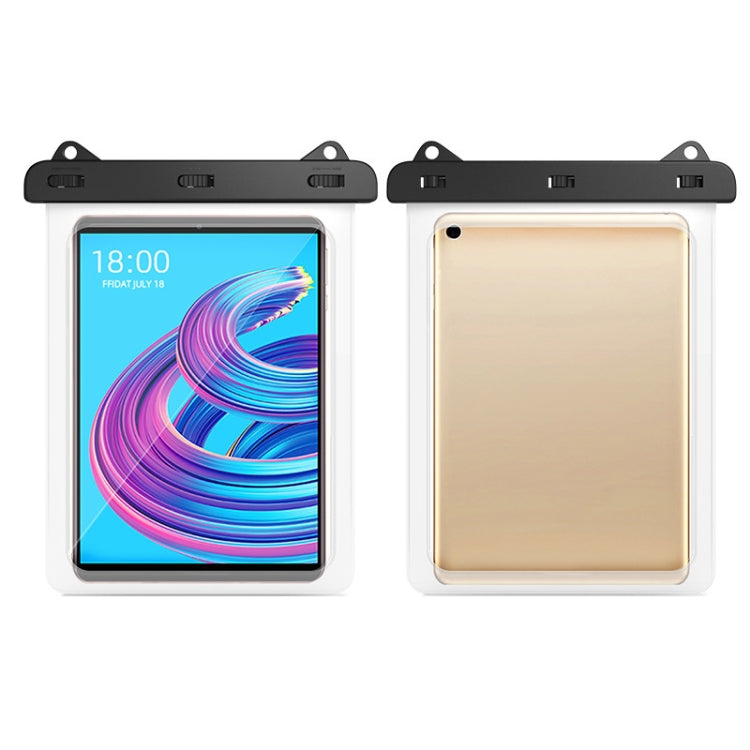 For Below 12 Inches Tablet PC Outdoor Drifting Swimming IPX8 30m Waterproof Bag - Frosted Translucent