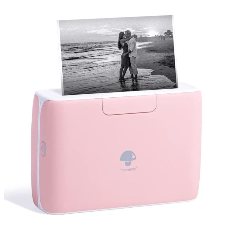 Phomemo M04S Thermal Printer Support 4 Inch Printing Width 300dpi Bluetooth Inkless Printer - Pink