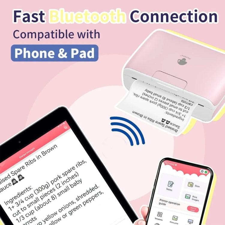 Phomemo M04S Thermal Printer Support 4 Inch Printing Width 300dpi Bluetooth Inkless Printer - Geen