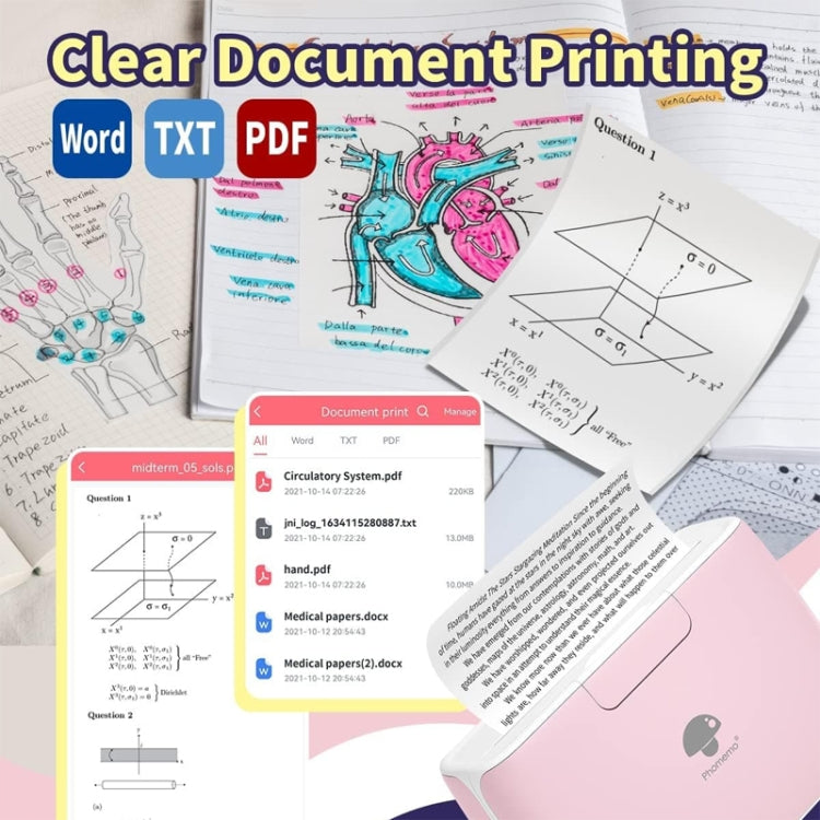 Phomemo M04S Thermal Printer Support 4 Inch Printing Width 300dpi Bluetooth Inkless Printer - Geen