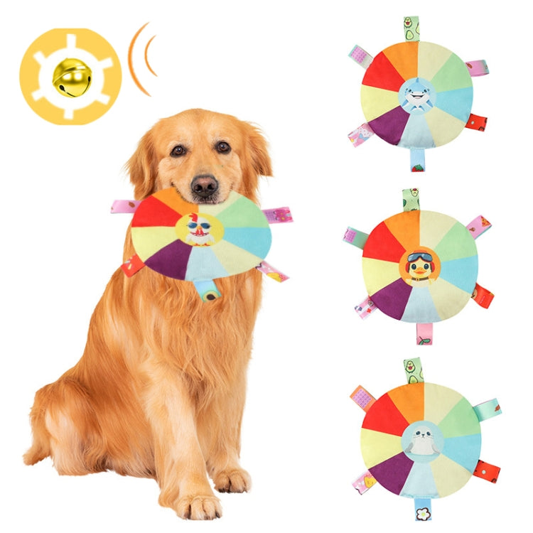 Dog Flying Saucer Toy Outdoor Plush Audible Interactive Teething Bite Resistant Puppy Flying Discs, Style: Seal