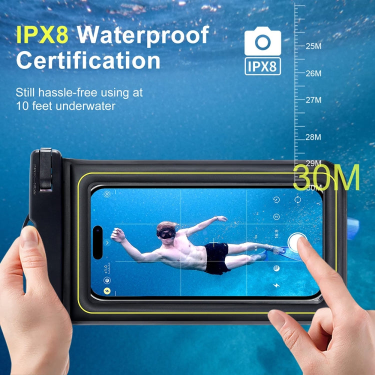 For 6.9-Inch Phone Outdoor Swimming Touch Screen Floating IPX8 30m Waterproof Bag