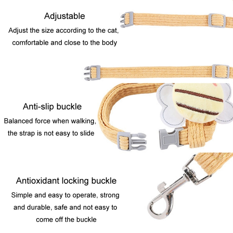 Cats Leash Anti-breakaway Outdoor Adjustable Chest Back Cats Leash, Size: M