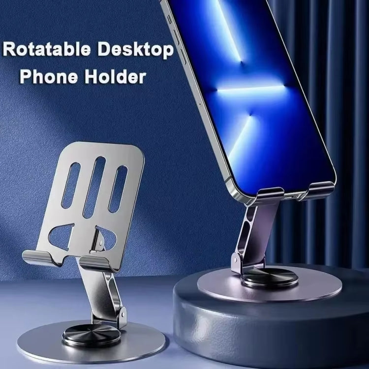 All-metal 360-degree Rotating Mobile Phone Holder Foldable Desktop Tablet Stand