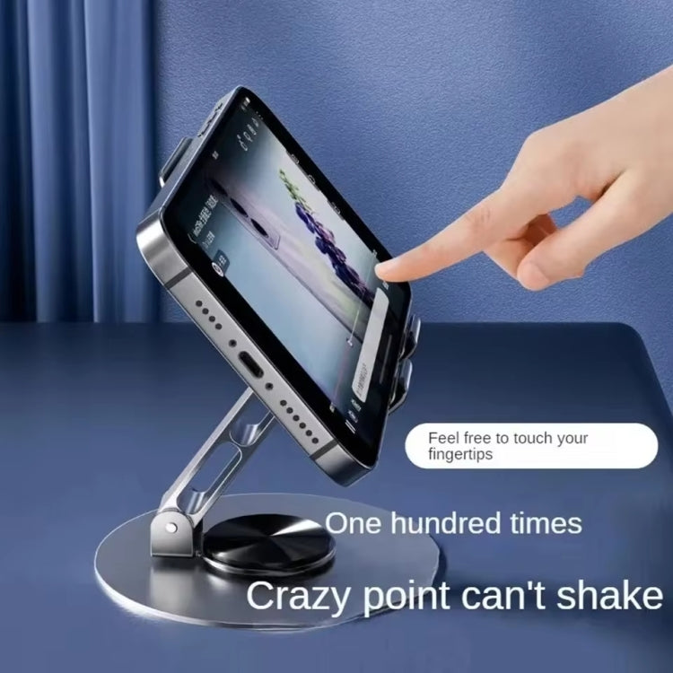 All-metal 360-degree Rotating Mobile Phone Holder Foldable Desktop Tablet Stand
