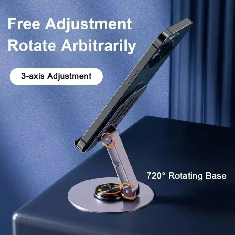 All-metal 360-degree Rotating Mobile Phone Holder Foldable Desktop Tablet Stand
