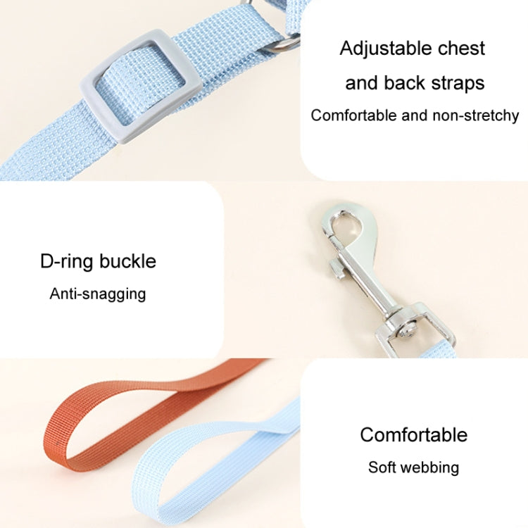 Pet Puppy Dog Leash Vest Teddy Chest Belt Chain Dog Walking Leash, Size: XL