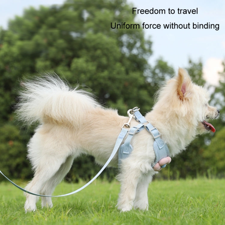 Pet Puppy Dog Leash Vest Teddy Chest Belt Chain Dog Walking Leash, Size: M
