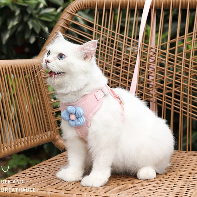 Pet Puppy Dog Leash Vest Teddy Chest Belt Chain Dog Walking Leash, Size: M