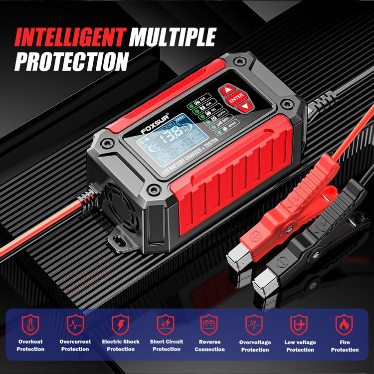 FOXSUR Cars Motorcycles 12V Lithium Cattery Charger With Battery Detection