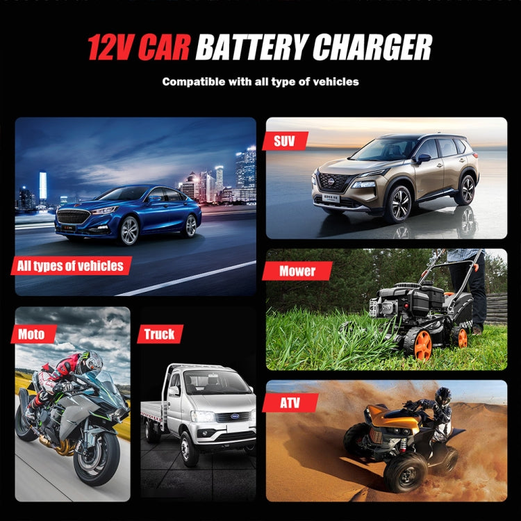 FOXSUR Cars Motorcycles 12V Lithium Cattery Charger With Battery Detection