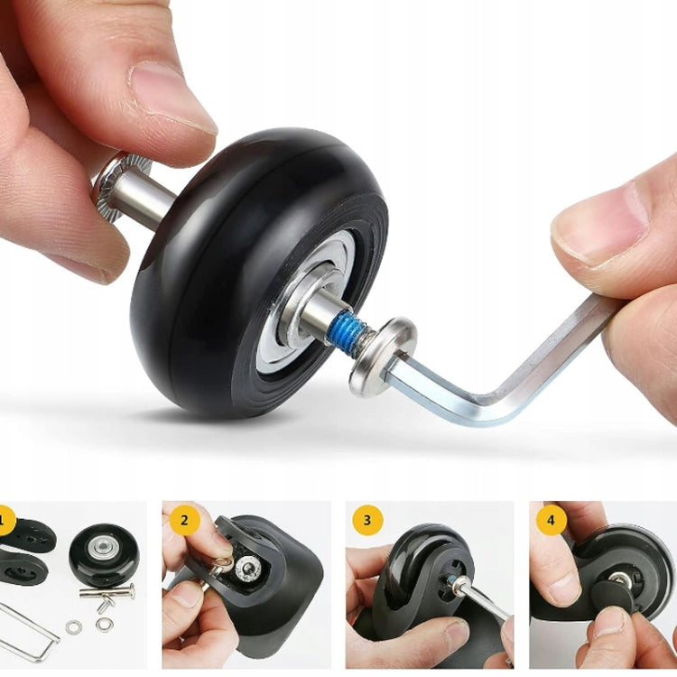 40 x 18mm Luggage Suitcase Replacement Wheels Low Noise Spinner Wheels
