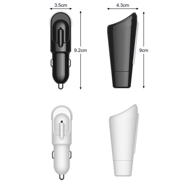 Car-mounted Portable Mini Negative Ion Filter Air Purifier, Color: USB Black