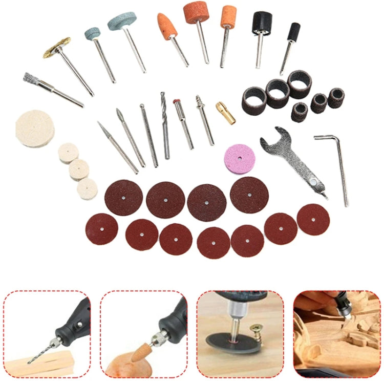 VICOVER Small Adjustable Speed Electrical Grinder Set Jade Carving Pen Polishing Tool EU Plug, Model: 147pcs Parts+Soft Shaft