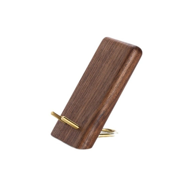 Wooden Desktop Mobile Phone Holder Simple Black Walnut Smartphone Stand