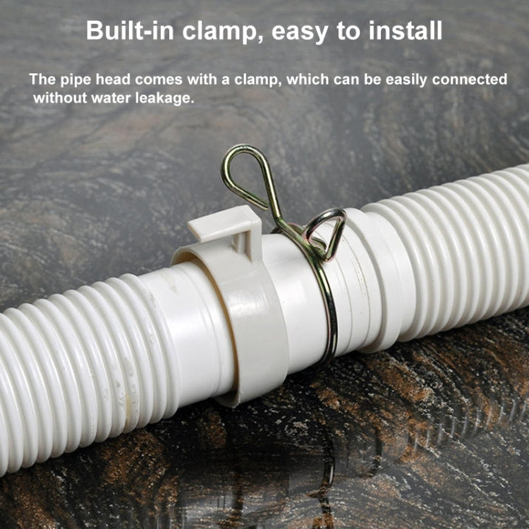 1.2m Diameter 32mm Extended Drain Hose for Washing Machine / Kitchen Basin / Bathtub
