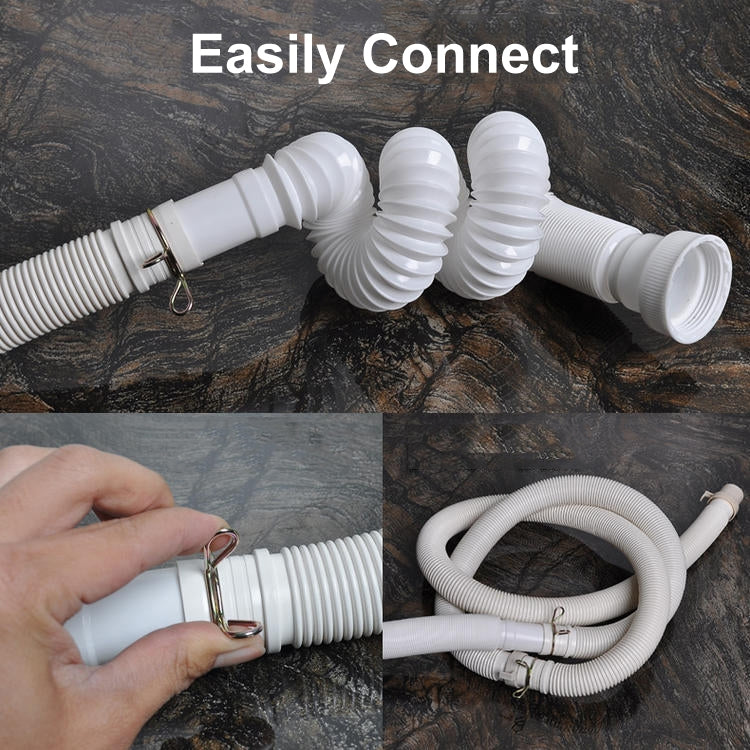 2m Diameter 32mm Extended Drain Hose for Washing Machine / Kitchen Basin / Bathtub