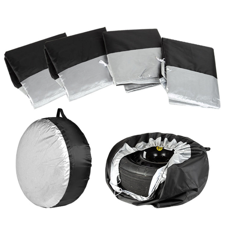 4pcs 80x47cm 210D Oxford Cloth Car Waterproof Dirt-resistant Tire Protective Cover