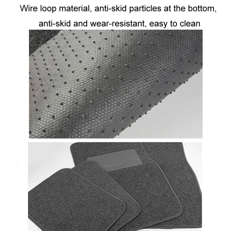 4pcs /Set Universal Car Foot Mats PVC Flocking Pads