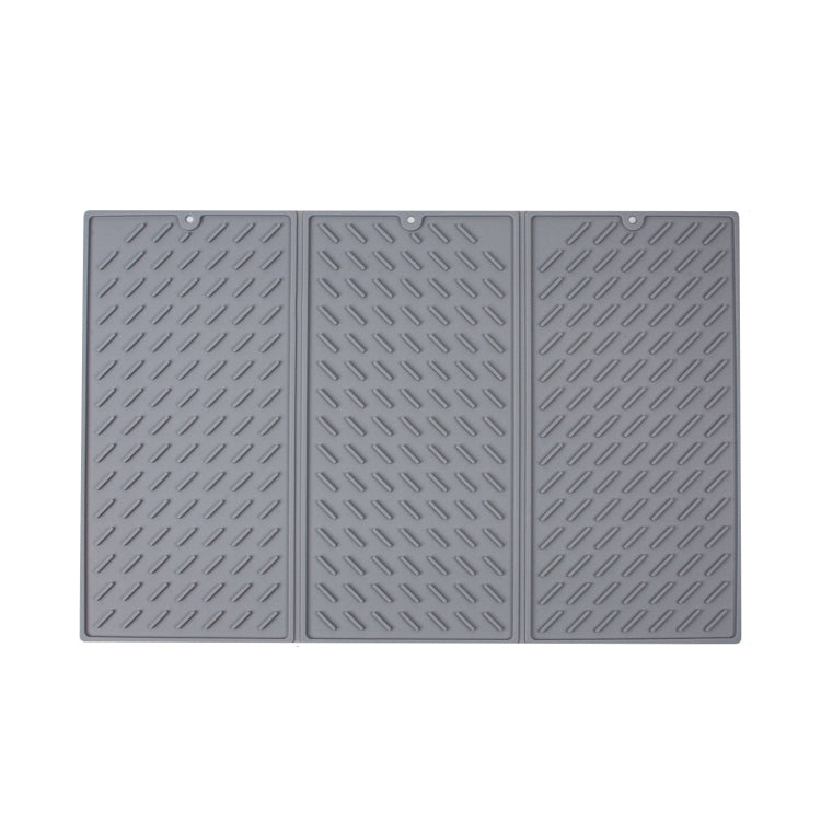 62 x 40cm  Trifold Silicone Drain Pad Bowl and Dish Drying Mat for Kitchen Counter