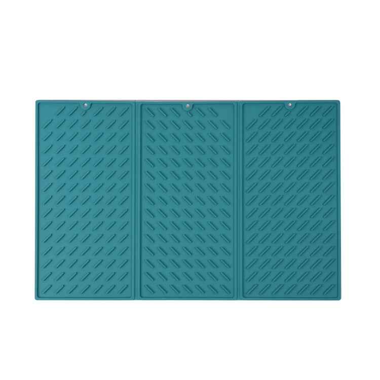 62 x 40cm  Trifold Silicone Drain Pad Bowl and Dish Drying Mat for Kitchen Counter