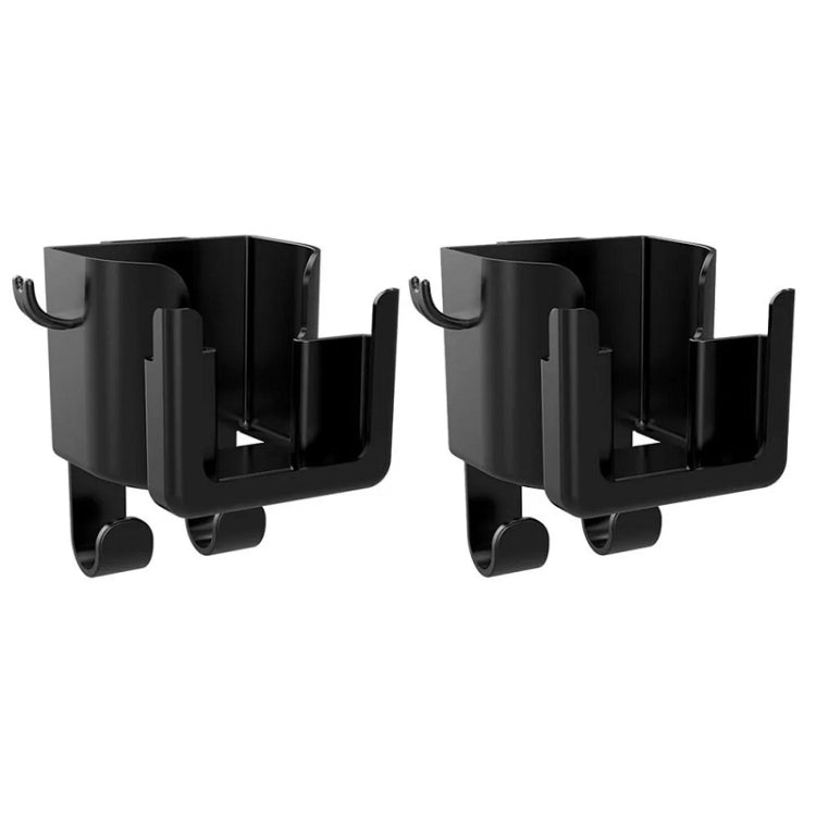 2pcs Car Multifunctional Cup Holder Storage Hook Mobile Phone Holder - Black