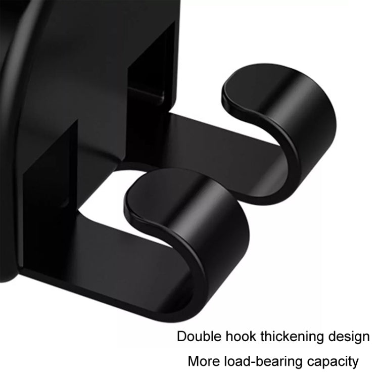 2pcs Car Multifunctional Cup Holder Storage Hook Mobile Phone Holder - Black