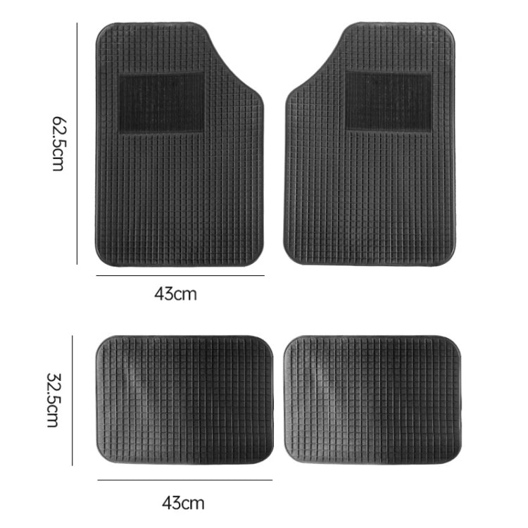 4pcs/Set Car PVC Anti-slip Waterproof Durable Floor Mats