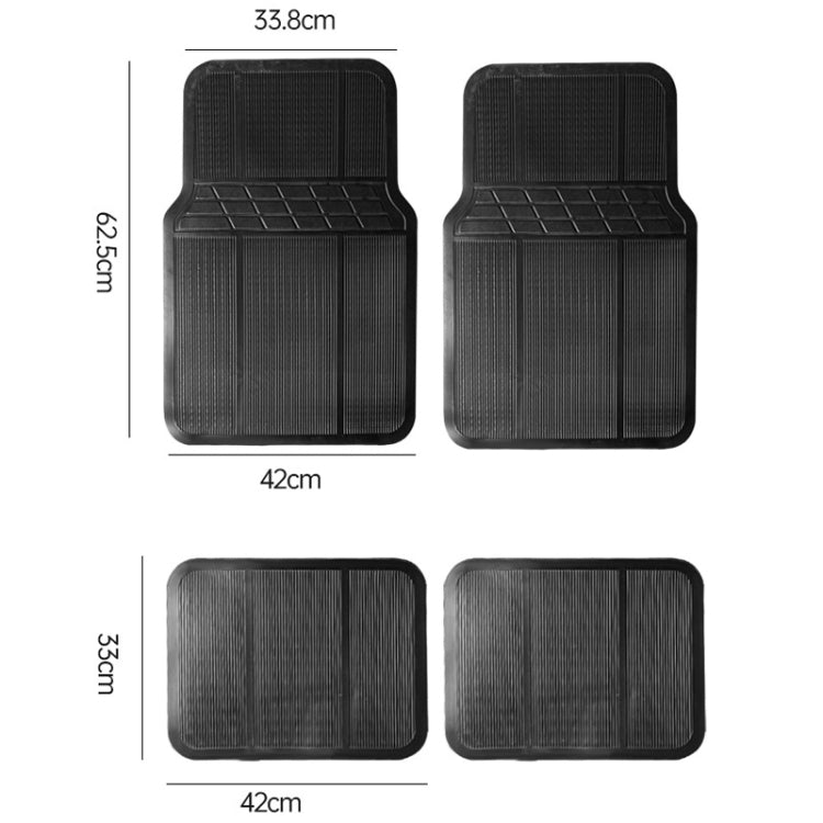 4pcs/Set Car PVC Anti-slip Waterproof Durable Floor Mats