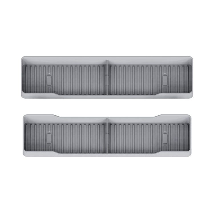 1pair Kitchen Silicone Oven Storage Rack Integrated Roaster Spice Organizer, Color: Gray
