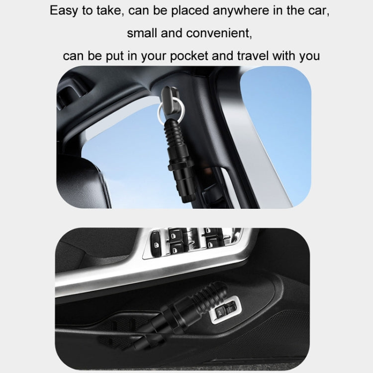 2 In 1 Mini Car Safety Hammer Seat Belt Cutter - Random Color Delivery