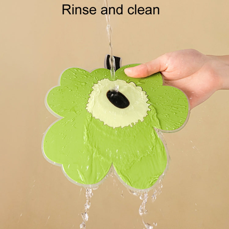 2pcs / Set Household Leaf Heat Insulation Mat Kitchen High Temperature Resistant Baking Placemats, Style: Green Small