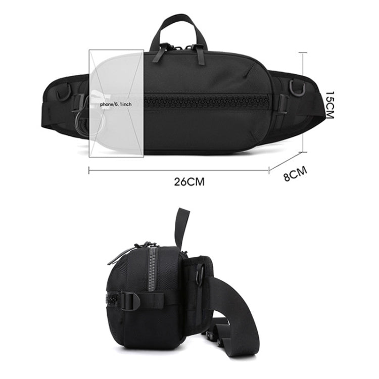 WEPOWER Men Sports Waist Bag Simple Single Shoulder Satchel