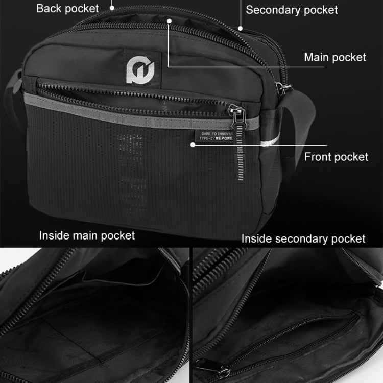 WEPOWER Men Outdoor Casual Nylon Crossbody Bag Single Shoulder Satchel