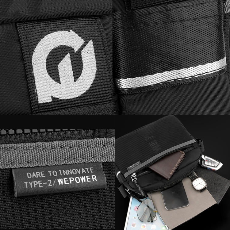 WEPOWER Men Outdoor Casual Nylon Crossbody Bag Single Shoulder Satchel