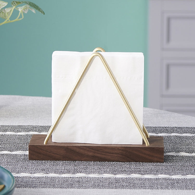 Walnut Short Type Vertical Napkin Holder Dining Restaurant Table Decor For Paper Napkins, Mail, Bills