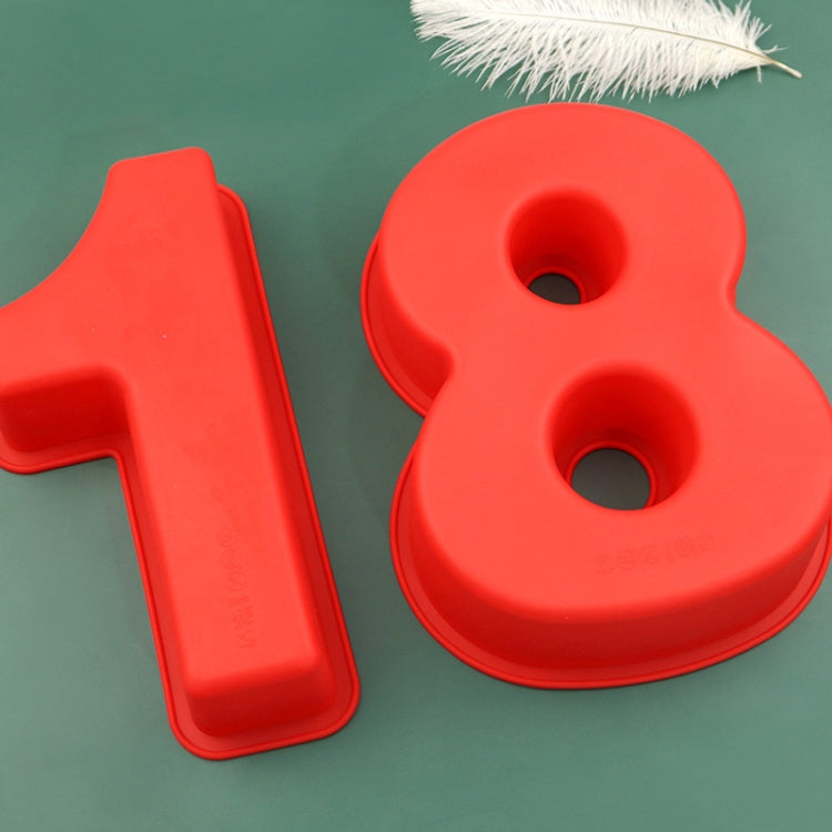 Digital Silicone Cake Baking Mold DIY Making Cookie Mould, Specification: Number 5